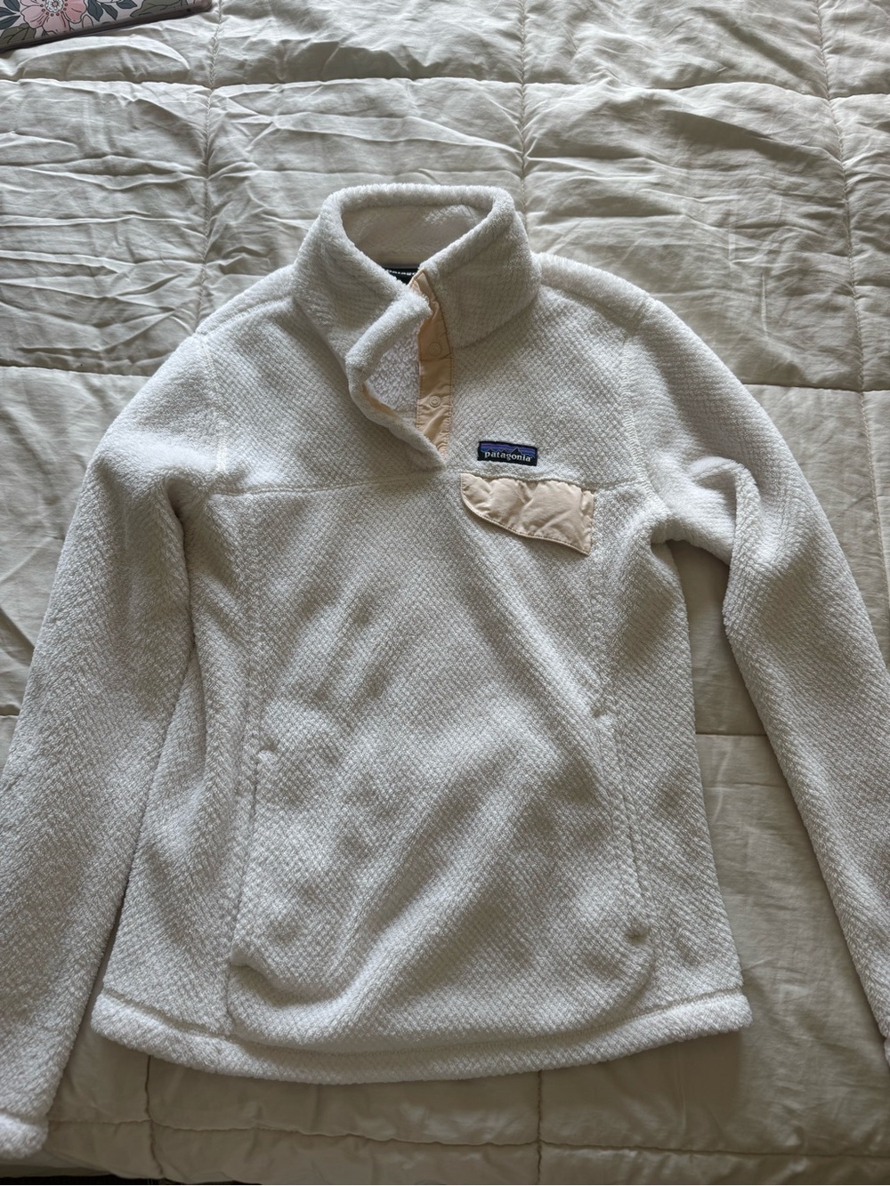 Patagonia Re-Tool Snap-T Fleece Pullover Cream White | Size S - Picture 5 of 5